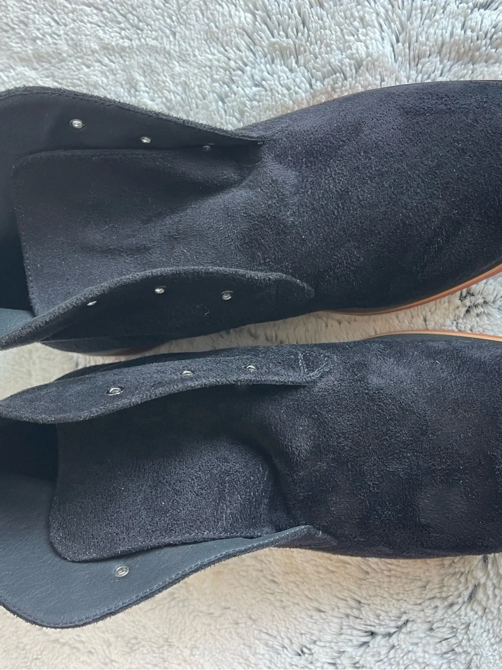 Good Guys don’t wear leather vegan suede chukka AYITA 2 desert black boots sz 10